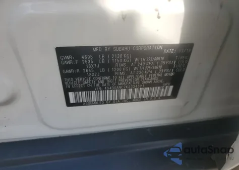 2019 Subaru Outback 2.5I Limited z USA, uszkodzony, nr VIN 4S4BSANC7K3334521